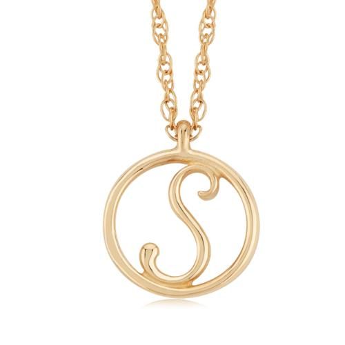 Carla 14kg Initial S Neck Pendants/ Charms