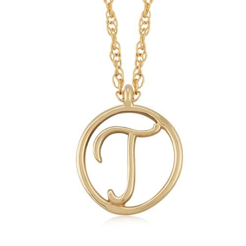 Carla 14kg Initial T Neck Pendants/ Charms