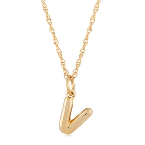Carla 14kg Initial V Necklace Necklaces