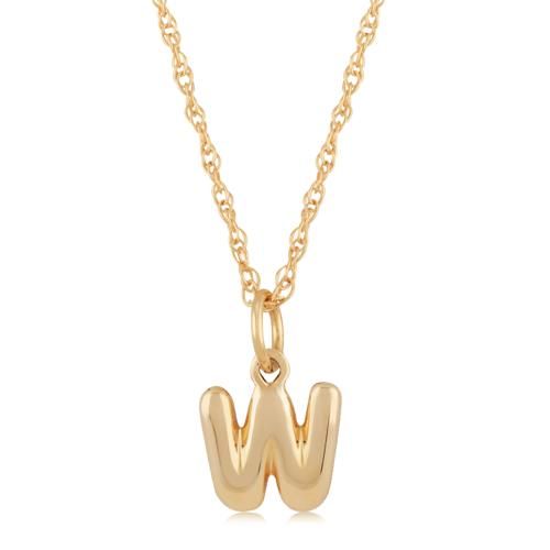 Carla 14kg Initial W Necklace Necklaces