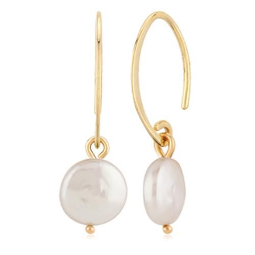 Carla 14kg Mini Simple Sweep Coin Pearl Earrings