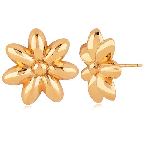 Carla 14kg Plain Flower Stud Earrings
