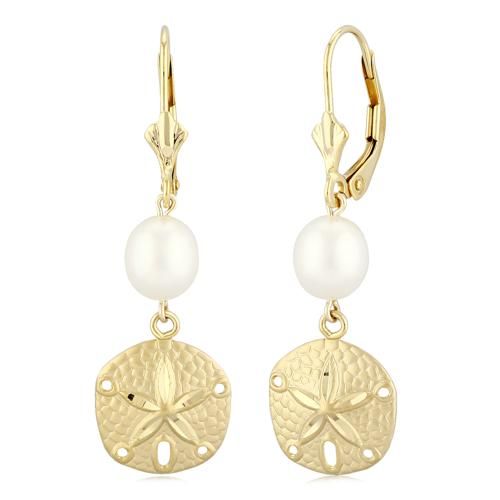 Carla 14kg Sand Dollar W/fwp L/b Earrings