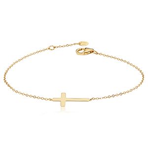 Carla 14kg Sideways Cross Bracelet 7-7.5 Inch Adj Bracelets