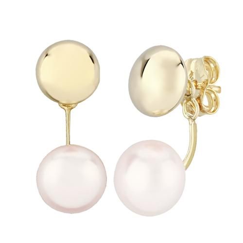 Carla 14kg White-pink Fwp Drop Earrings