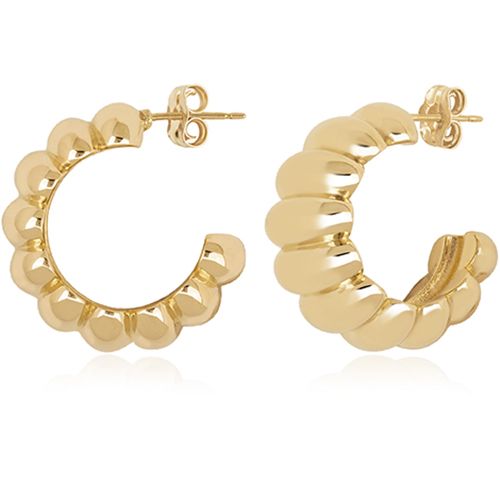 Carla 14kg Wide Shrimp J Hoop Earrings