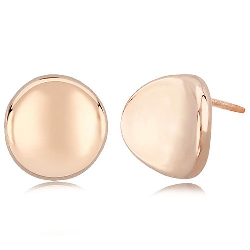 Carla 14krg 10mm Dapped Disk Earrings
