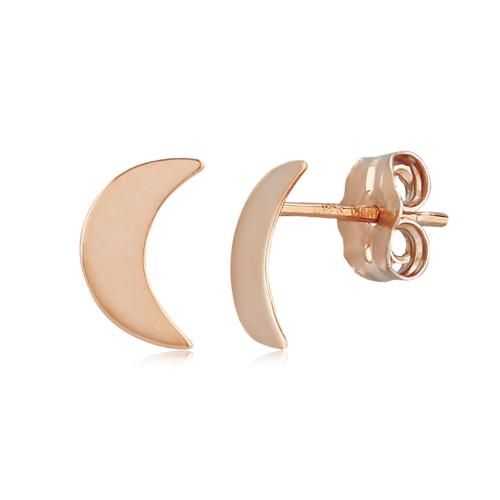 Carla 14krg Sm Crescent Moon Stud Earrings