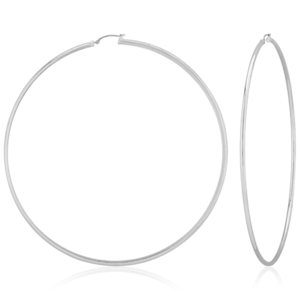 Carla 14kwg 1.5x70mm S/d Hoop Earrings