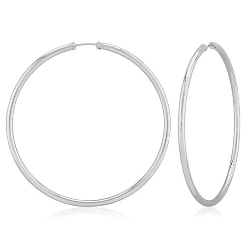Carla 14kwg 3x70mm Endless Hoop Earrings