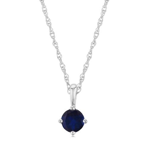 Carla 14kwg 4mm Gen Sapphire Necklaces