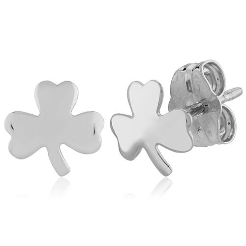 Carla 14kwg Sm Clover Earrings