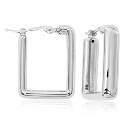 Carla 14kwg Sm Square Hoop Earrings