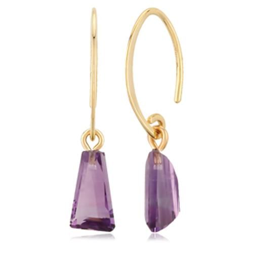 Carla 14ky Mini Sweep Amy Trap Earrings
