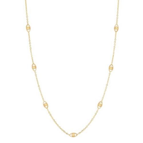 Carla 14ky Multi Evil Eye Necklace 17-18 Inch