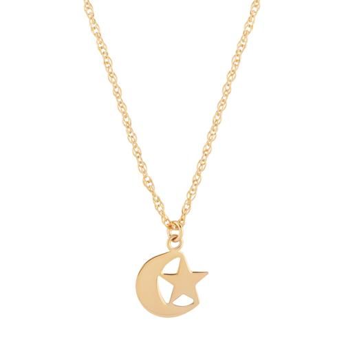 Carla 14ky Star & Moon Necklace Pendants/ Charms