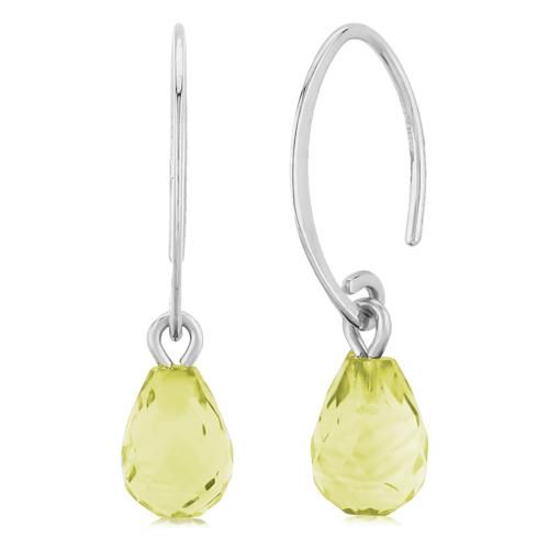 Drop Earrings-Mini Sweep Peridot Drop Earrings