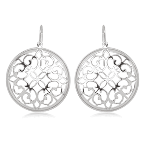 Earrings - Garden Gate Disc Earrings - 62/316 - Sterling Silver