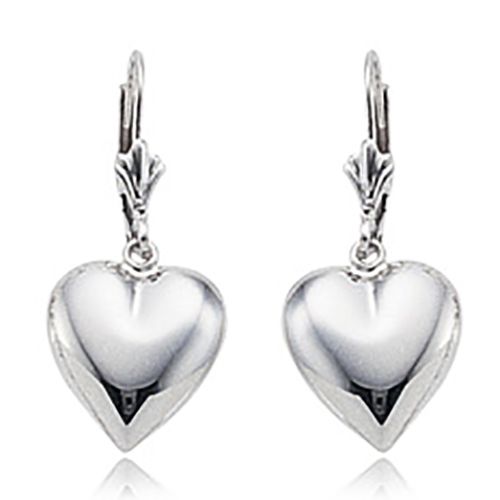 Earrings - Heart Drop Earrings - 61/895 - Sterling Silver