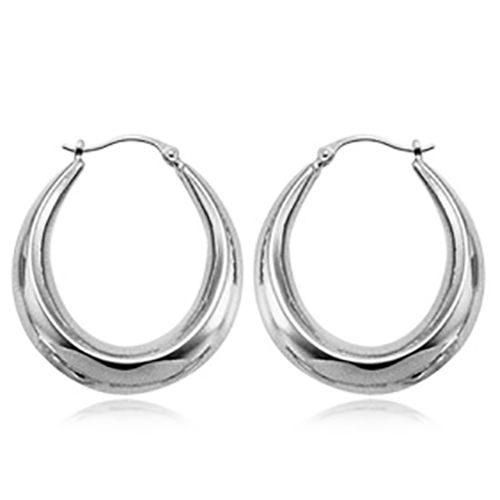 Earrings - Shell Hoop Earrings - 64/222 - Sterling Silver