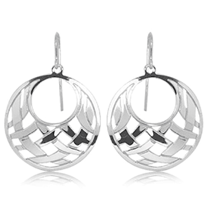 Earrings - Small Gypsy Basketweave Earrings - 62/300 - Sterling Silver