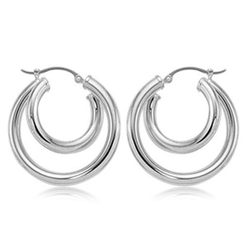Earrings-Small & Medium Double Tube Hoop (l&r) Earrings