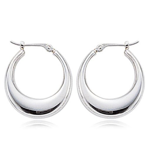 Earrings - Small Polished Hoop Earrings - 64/016 - Sterling Silver