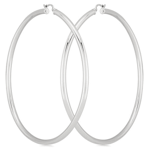 Carla Ss 3x70mm S/d Hoop Earrings
