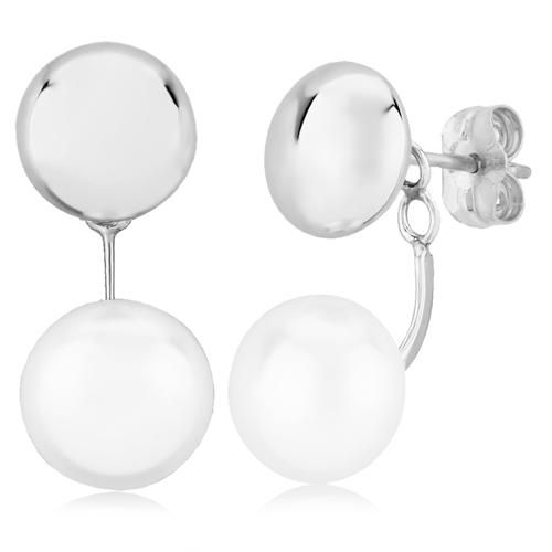 Carla Ss 7mm Flat Ball W-fwp Drop Earrings