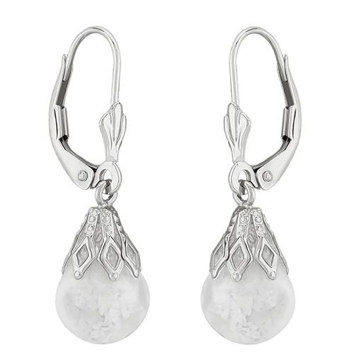 Carla Ss 8mm Floating Opal L/b Earrings