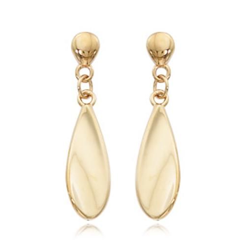 Teardrop Drop (l & R) Earrings - 21/3164 - 14k Yellow Gold