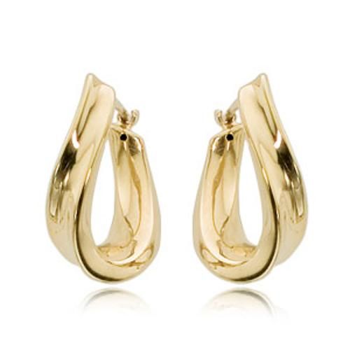 Twisted Hoop (l & R) Earrings - 21/4180 - 14k Yellow Gold