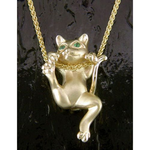 Cat Pendant  - 14K Gold  - SD-FGP750