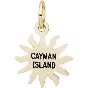 Cayman Island Sun Charm - 14K Gold