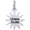 Cayman Island Sun Charm - 14K White Gold