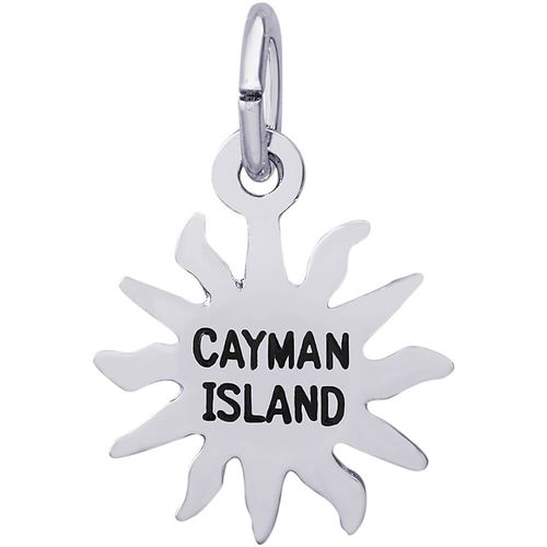 Cayman Island Sun Charm - Sterling Silver