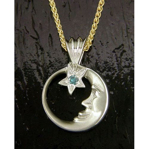 Celestial Style Pendant - 14K White Gold  - SD-FGP300W