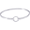 Centered Hook Closure Bangle Bracelet - Sterling Silver 8 Inch - 20-500-8-s
