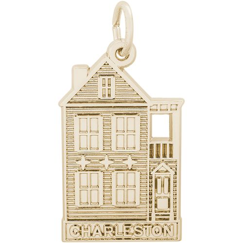 Charleston Row House Charm - 14K Gold