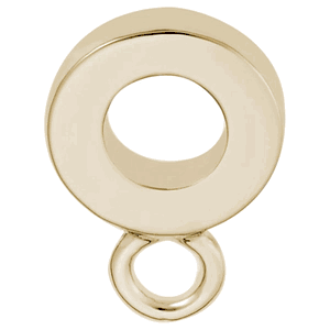 Charm Drop Hoop Thin - 14K Gold