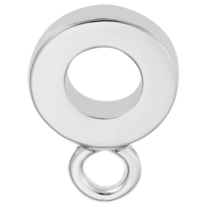 Charm Drop Hoop Thin - 14K White Gold - 10-9149-14kg