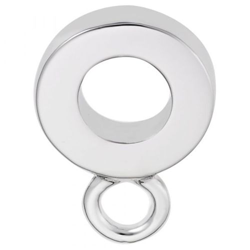 Charm Drop Hoop Thin - 14K White Gold - 10-9149-14kg