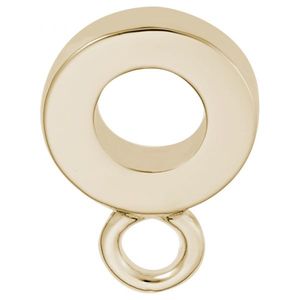 Charm Drop Hoop Thin - Gold Plated - 10-9149-gp