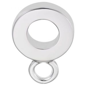 Charm Drop Hoop Thin - Sterling Silver - 10-9149-s