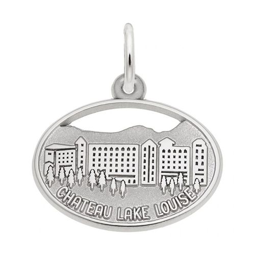 Chateau Lake Louise Oval Disc Charm - Sterling Silver - 10-1715-s