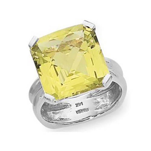 Checkerboard Oro Verde Ring - 14K White Gold Size 7 - 70799OVWG