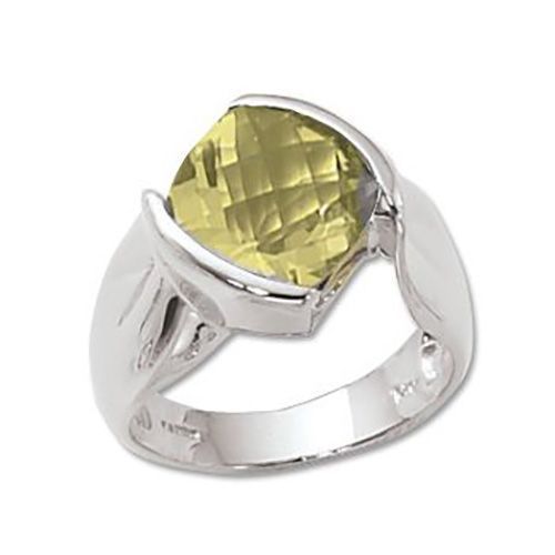 Checkerboard Oro Verde Ring - 14K White Gold Size 7 - 70256OVWG