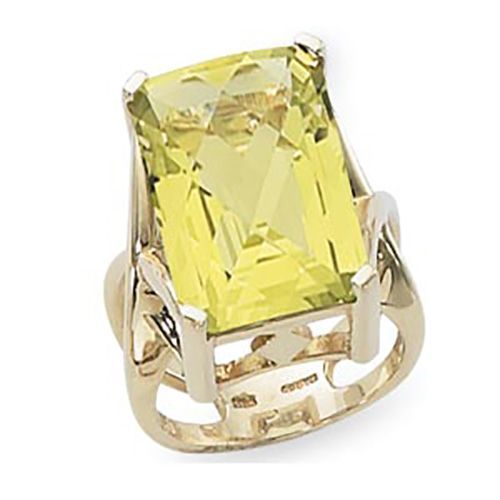 Checkerboard Oro Verde Ring - 14K Yellow Gold Size 7 - 70797OV