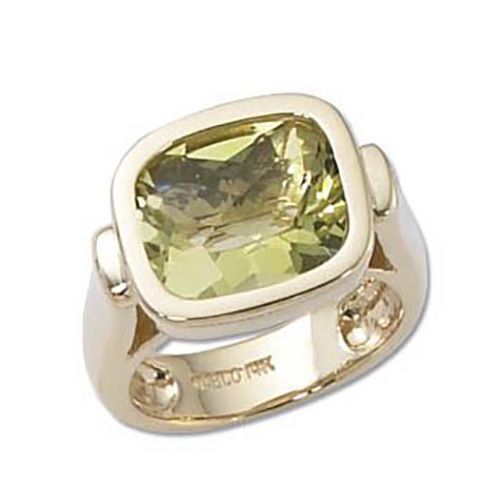 Checkerboard Oro Verde Ring - 14K Yellow Gold Size 7 - 70703OV