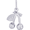 Cherries Charm White Gold - 10-2637